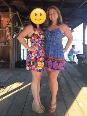 Xhilaration Blue and Pink Sundress